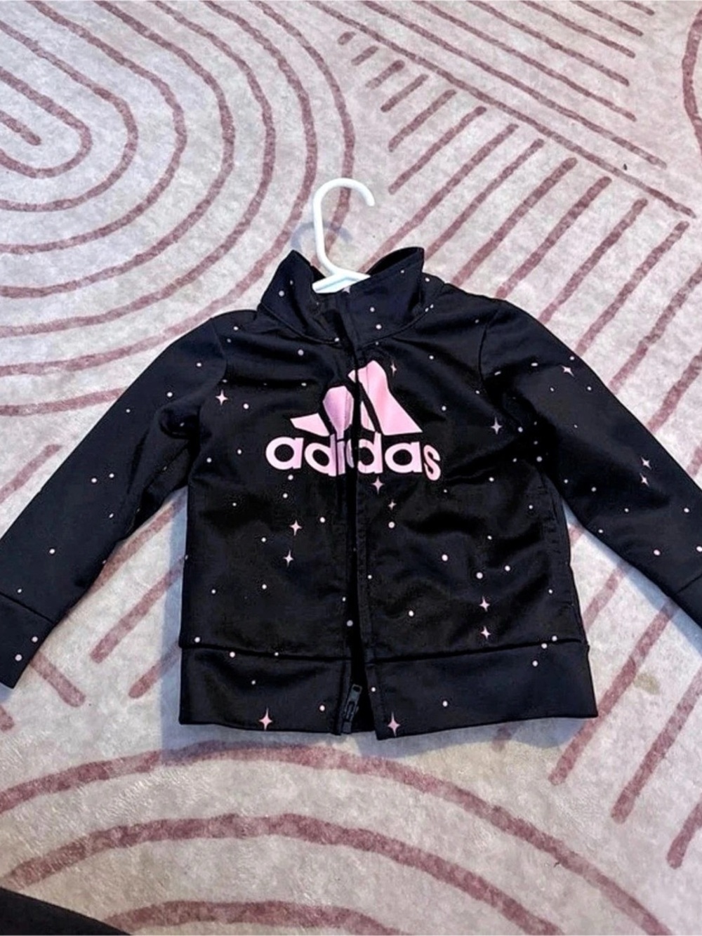 adidas Kids 3-Piece Track Set in Black & Pink Like New